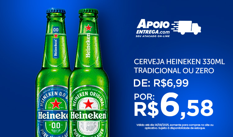 Cerveja Heineken 330ml até 14/09